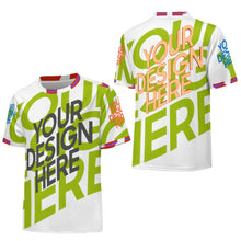 Cargar imagen en el visor de la galería, Camiseta de fútbol de cuello redondo para hombre A57TZ personalizado con patrón foto texto