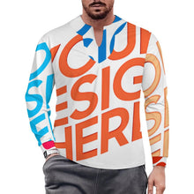 Cargar imagen en el visor de la galería, Camiseta de Seda Fría de Secado Rápido para Hombre con Cuello en V Irregular MWL698 personalizado con patrón foto texto (impresión de imágenes múltiples)