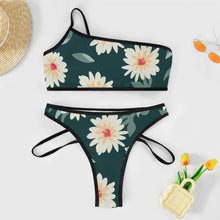 Cargar imagen en el visor de la galería, 2024 nuevo traje de baño de un solo hombro push-up bikini sin tirantes conjunto de 2 piezas personalizado con patrón foto texto (impresión de imagen única)