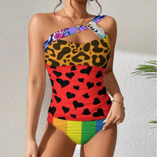 Cargar imagen en el visor de la galería, 2024 nuevo conjunto de traje de baño tankini de 2 piezas para mujer SDS2002 personalizado con patrón foto texto (impresión de imágenes múltiples)