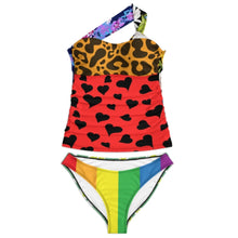 Cargar imagen en el visor de la galería, 2024 nuevo conjunto de traje de baño tankini de 2 piezas para mujer SDS2002 personalizado con patrón foto texto (impresión de imágenes múltiples)