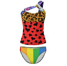 Cargar imagen en el visor de la galería, 2024 nuevo conjunto de traje de baño tankini de 2 piezas para mujer SDS2002 personalizado con patrón foto texto (impresión de imágenes múltiples)