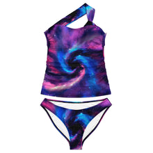 Cargar imagen en el visor de la galería, Novedad de 2024 conjunto de 2 piezas traje de baño Tankini Sexy para mujer SDS2002 personalizado con patrón foto texto (impresión de imagen única)