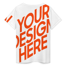 Cargar imagen en el visor de la galería, Camiseta casual de mujer de manga corta con cuello en V YXV personalizado con patrón foto texto (impresión de imagen única)