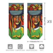Cargar imagen en el visor de la galería, Calcetines Cortos Personalizados (5 Pares) | Regalo Original Confortable