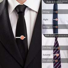 Cargar imagen en el visor de la galería, Pinzas para corbata (juego de 2 con diferentes diseños) personalizado con patrón foto texto