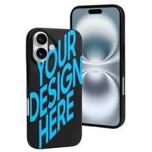 Cargar imagen en el visor de la galería, Funda protectora para iPhone 16 de Apple de piel sintética personalizado con patrón foto texto