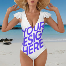 Cargar imagen en el visor de la galería, Bañador / Bikini de Una Pieza Personalizado con Volantes 294340 con Foto Logo Patrón Texto (Impresión Completa de una sola imagen)