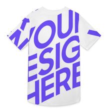 Cargar imagen en el visor de la galería, Camiseta clásica de béisbol con botones para hombre, camiseta de manga corta GEJ hip hop softball personalizado con patrón foto texto (impresión de imagen única)