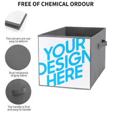 Cargar imagen en el visor de la galería, Caja de almacenamiento plegable de tela Oxford personalizado con patrón foto texto