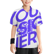 Cargar imagen en el visor de la galería, Camiseta de fútbol juvenil J58T personalizado con patrón foto texto