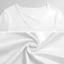 Cargar imagen en el visor de la galería, Camiseta Cruzada Cuello V Personalizable para Mujer | Top Verano