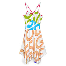 Cargar imagen en el visor de la galería, Vestido midi con tirantes finos para mujer 52XLD177 personalizado con patrón foto texto (impresión de imágenes múltiples)