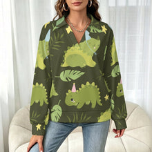 Cargar imagen en el visor de la galería, Sudadera Mujer Cuello en V Personalizable Manga Larga