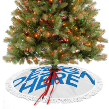 Cargar imagen en el visor de la galería, Falda para árbol de Navidad (estilo flecos) (diferentes imágenes en ambos lados) personalizado con patrón foto texto