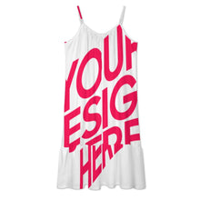 Cargar imagen en el visor de la galería, Camisón de mujer con tirantes finos KQ personalizado con patrón foto texto (impresión de imagen única)