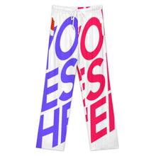 Cargar imagen en el visor de la galería, Pantalón de pijama holgado de algodón puro para hombre con estampado integral LM071 personalizado con patrón foto texto