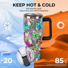 Cargar imagen en el visor de la galería, Vaso Térmico Gigante Personalizado de 40oz en Acero Inoxidable con Pajita