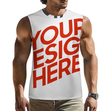 Cargar imagen en el visor de la galería, Camiseta sin mangas para hombre A66K personalizado con patrón foto texto (impresión de imágenes múltiples)