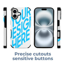Cargar imagen en el visor de la galería, Funda para móvil de piel sintética para iPhone 16 personalizado con patrón foto texto