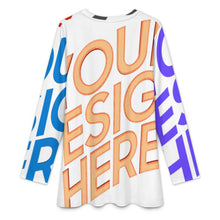 Cargar imagen en el visor de la galería, Camisa musulmana de manga larga y cuello redondo para mujer A98L personalizado con patrón foto texto (impresión de imágenes múltiples)