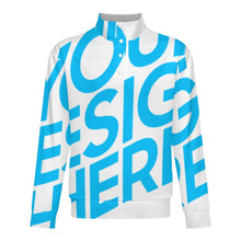 Cargar imagen en el visor de la galería, Sudadera unisex de manga larga con cuello alto CUALQUIER personalizado con patrón foto texto