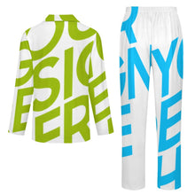 Cargar imagen en el visor de la galería, Pijama de manga larga para niños LM125 personalizado con patrón foto texto (impresión de imagen única)