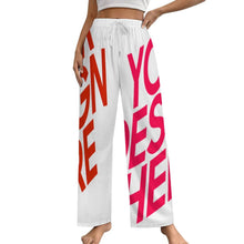 Cargar imagen en el visor de la galería, Pantalones de pijama sueltos para mujer tallas hasta 5XL personalizado con patrón foto texto (impresión de imágenes múltiples)