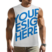 Cargar imagen en el visor de la galería, Camiseta sin mangas para hombre A66K personalizado con patrón foto texto (impresión de imagen única)