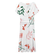 Cargar imagen en el visor de la galería, Vestido Cuello V Personalizable de Seda de Leche | Manga Corta