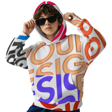 Cargar imagen en el visor de la galería, Sudadera con capucha para niños SDS127 personalizado con patrón foto texto (impresión de imágenes múltiples)