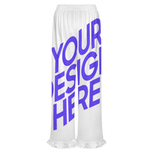 Cargar imagen en el visor de la galería, Pantalones de pijama con volantes para mujer NSHYBSK personalizados con patrón foto texto (impresión de imagen única)