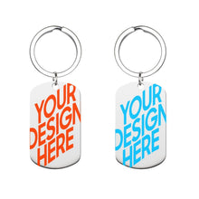 Cargar imagen en el visor de la galería, Llaveros y placas de identificación de metal con diferentes imágenes en ambos lados personalizado con patrón foto texto