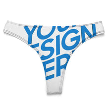 Cargar imagen en el visor de la galería, Tanga de seda hielo para mujer NZ207 con espalda en T personalizado con patrón foto texto (impresión de imagen única)