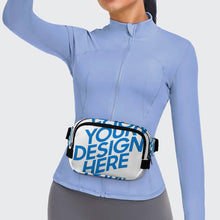 Cargar imagen en el visor de la galería, Riñonera cuadrada de doble capa XB0610007 para hombre y mujer personalizado con patrón foto texto