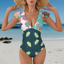 Cargar imagen en el visor de la galería, Bañador / Bikini de Una Pieza Personalizado con Volantes 294340 con Foto Logo Patrón Texto (impresión de imágenes múltiples)