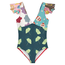 Cargar imagen en el visor de la galería, Bañador / Bikini de Una Pieza Personalizado con Volantes 294340 con Foto Logo Patrón Texto (impresión de imágenes múltiples)