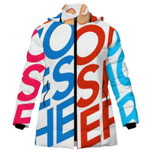 Cargar imagen en el visor de la galería, Chaqueta acolchada de algodón con cremallera para mujer MWL516 personalizado con patrón foto texto (impresión de imágenes múltiples)
