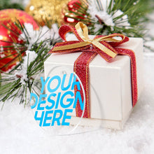 Cargar imagen en el visor de la galería, Adorno de árbol de Navidad de acrílico con colgante en varios estilos disponibles (forma circular, amor, Navidad) personalizado con patrón foto texto