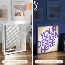 Cargar imagen en el visor de la galería, Espejo de luz nocturna personalizado con patrón foto texto