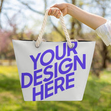 Cargar imagen en el visor de la galería, Bolsa de Cuerda de Cáñamo de Gran Capacidad XB0601066 personalizado con patrón foto texto (impresión de imagen única)