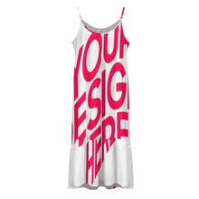Cargar imagen en el visor de la galería, Camisón de mujer con tirantes finos KQ personalizado con patrón foto texto (impresión de imagen única)
