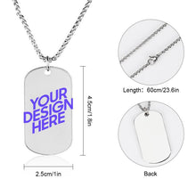 Cargar imagen en el visor de la galería, Collar Conmemorativo / Colgante de Placa Identificación para Mujer Hombre SS1401117 Grabado Personalizado con Texto Nombre