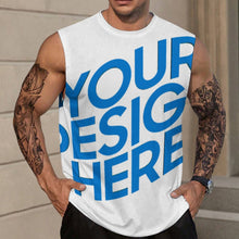 Cargar imagen en el visor de la galería, Camiseta sin mangas para hombre A66K personalizado con patrón foto texto (impresión de imagen única)
