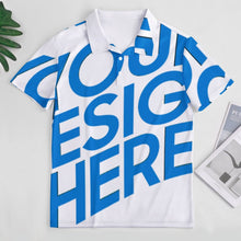 Cargar imagen en el visor de la galería, Polo de Seda Hielo de Verano para Hombre B612 personalizado con patrón foto texto (impresión de imagen única)