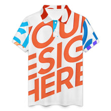 Cargar imagen en el visor de la galería, Polo de dos botones para mujer MWL637 personalizado con patrón foto texto (impresión de imágenes múltiples)