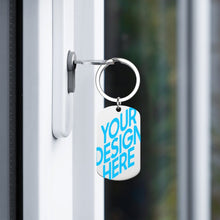 Cargar imagen en el visor de la galería, Llaveros de metal y placas de identificación con la misma imagen en ambos lados personalizado con patrón foto texto