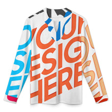 Cargar imagen en el visor de la galería, Camiseta de Seda Fría de Secado Rápido para Hombre con Cuello en V Irregular MWL698 personalizado con patrón foto texto (impresión de imágenes múltiples)