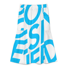 Cargar imagen en el visor de la galería, Falda midi de corte A para mujer B13Q personalizado con patrón foto texto (impresión de imagen única)