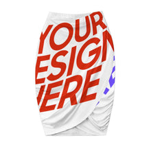 Cargar imagen en el visor de la galería, Falda cruzada de mujer falda de verano hasta la rodilla NQ personalizado con patrón foto texto (impresión de imágenes múltiples)